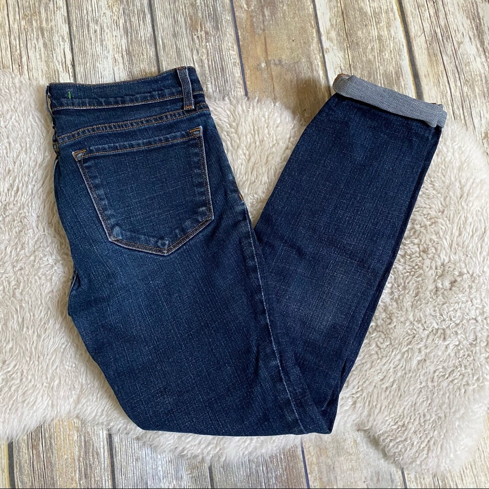 J Brand Ink Blue Straight Cuffed Jeans